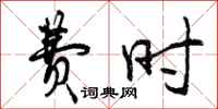 费时怎么写好看,费时书法图片