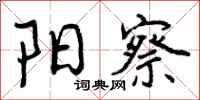 阳察怎么写好看,阳察书法图片
