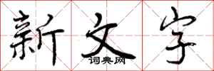 新文字怎么写好看，新文字书法图片
