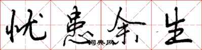 忧患余生怎么写好看,忧患余生书法图片