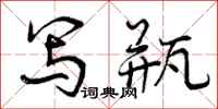 写瓶怎么写好看，写瓶书法图片