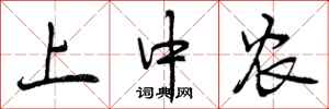 上中农怎么写好看，上中农书法图片