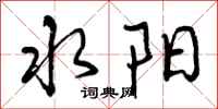 水阳怎么写好看，水阳书法图片