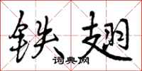 铁翅怎么写好看,铁翅书法图片