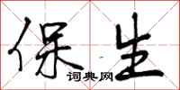保生怎么写好看,保生书法图片