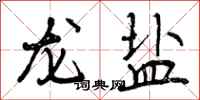 龙盐怎么写好看，龙盐书法图片