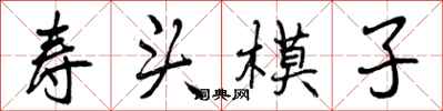 寿头模子怎么写好看，寿头模子书法图片