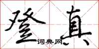 登真怎么写好看，登真书法图片