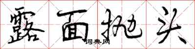 露面抛头怎么写好看，露面抛头书法图片