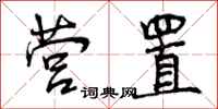营置怎么写好看，营置书法图片