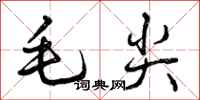 毛尖怎么写好看，毛尖书法图片