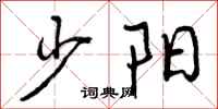少阳怎么写好看，少阳书法图片
