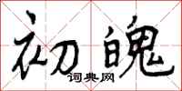 初魄怎么写好看，初魄书法图片