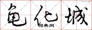 龟化城怎么写好看，龟化城书法图片