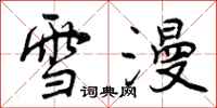 雪漫怎么写好看,雪漫书法图片