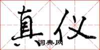 真仪怎么写好看，真仪书法图片