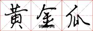 黄金瓜怎么写好看,黄金瓜书法图片