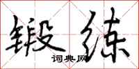 锻练怎么写好看，锻练书法图片