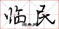 临民怎么写好看,临民书法图片