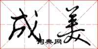 成美怎么写好看,成美书法图片