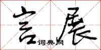 言展怎么写好看，言展书法图片