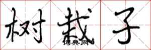 树栽子怎么写好看,树栽子书法图片