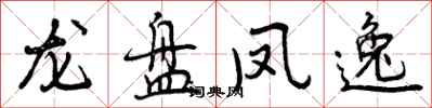 龙盘凤逸怎么写好看,龙盘凤逸书法图片