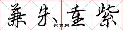 兼朱重紫怎么写好看，兼朱重紫书法图片