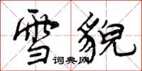 雪貌怎么写好看，雪貌书法图片