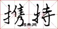 携持怎么写好看,携持书法图片