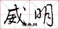 威明怎么写好看，威明书法图片