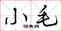 小毛怎么写好看，小毛书法图片