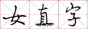 女直字怎么写好看，女直字书法图片
