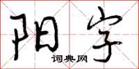 阳字怎么写好看，阳字书法图片