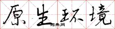 原生环境怎么写好看，原生环境书法图片
