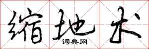 缩地术怎么写好看，缩地术书法图片