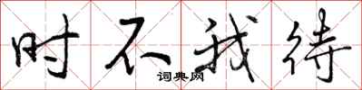 时不我待怎么写好看,时不我待书法图片