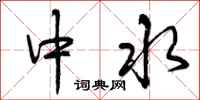 中水怎么写好看,中水书法图片