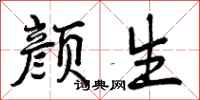 颜生怎么写好看,颜生书法图片