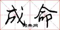 成命怎么写好看，成命书法图片