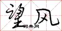 望风怎么写好看,望风书法图片