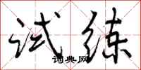 试练怎么写好看,试练书法图片