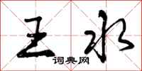 王水怎么写好看,王水书法图片