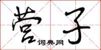 营子怎么写好看,营子书法图片