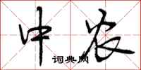 中农怎么写好看，中农书法图片