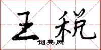 王税怎么写好看,王税书法图片