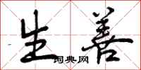 生善怎么写好看,生善书法图片