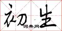初生怎么写好看，初生书法图片