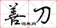 善刀怎么写好看，善刀书法图片