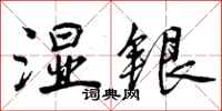湿银怎么写好看，湿银书法图片